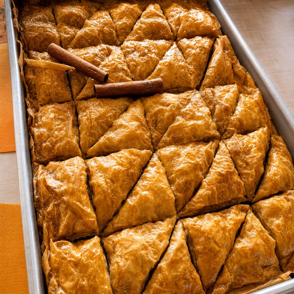 Baklava with Sweet Syrup.
