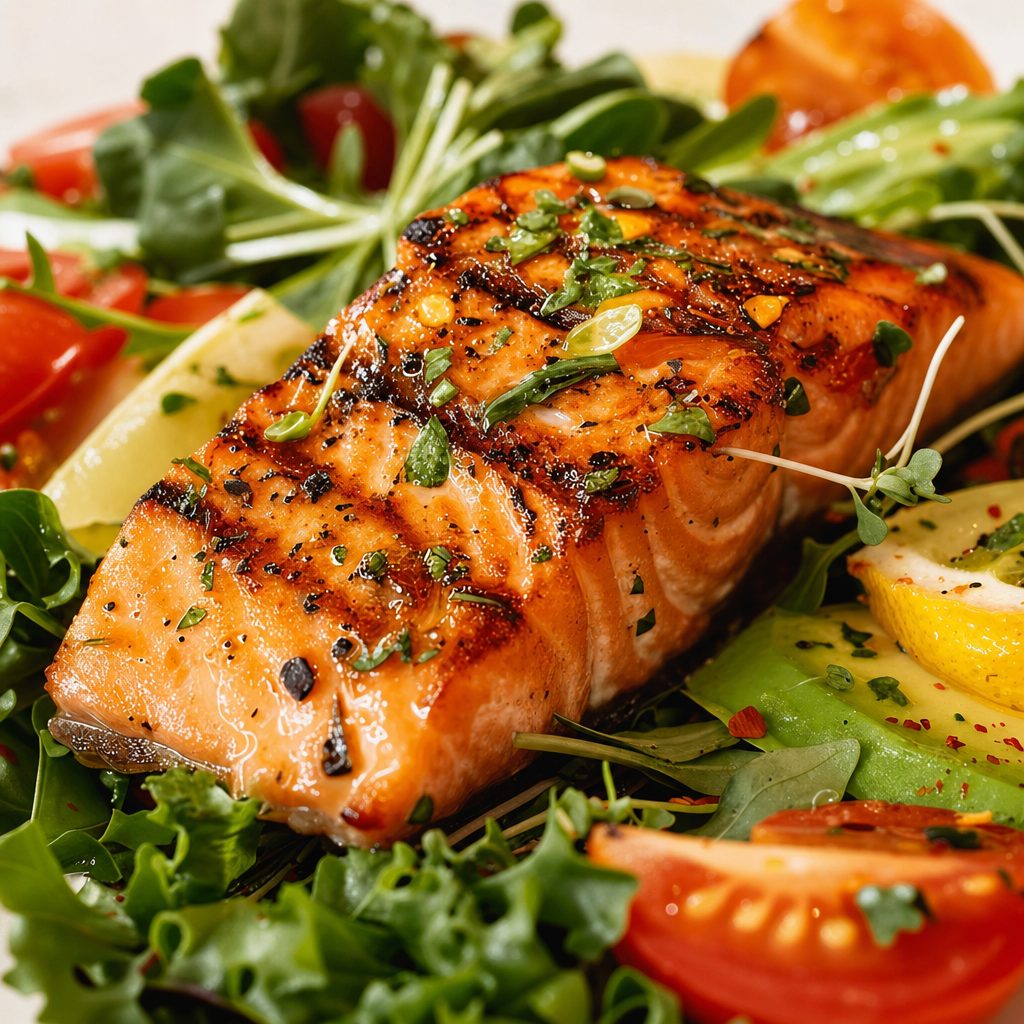 Grilled Salmon.